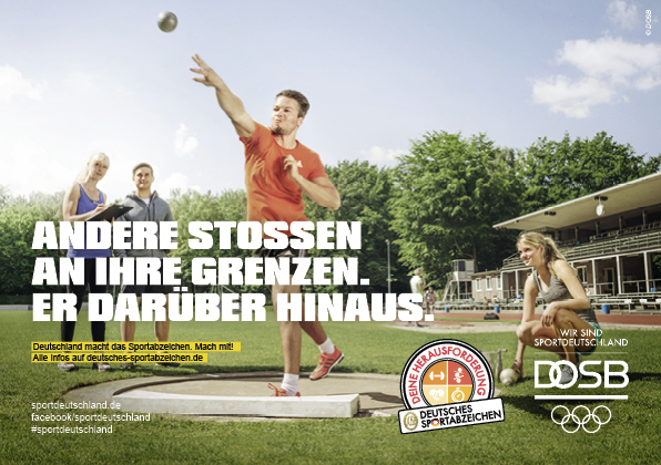 DOSB Kampagne Sportabzeichen Kugelstossen Vorschau